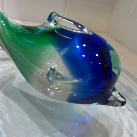 Glass Fish Figurine - Green and Blue - Picture 10 of 15